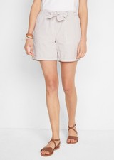 Women's Paperbag Shorts Women Tie Waist Stripped Stone Size 16