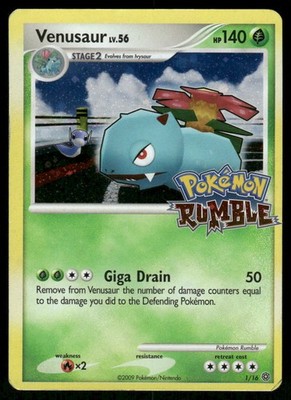 Pokemon Karten Venusaur 1/16 Pokemon Rumble DMG *3