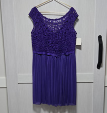David's Bridal Regency purple Lace formal party Bridesmaid Dress Size 20