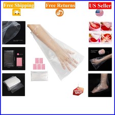 100 Pack Small Paraffin Wax Bags for Hands  Feet, Disposable Liners