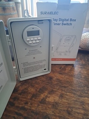 SURAIELEC Pool Timer 7-Day Digital Programmable Switch 40A 2HP AC Indoor Outdoor