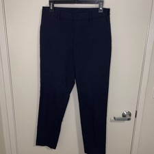 Uniqlo Women's Dark Blue Drawstring Dress Pants Trousers (Size Medium)