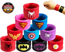 Schnapparmband Set 10-teilig Silikon f&uuml;r Kinder Geburtstag Mitgebsel 22 cm
