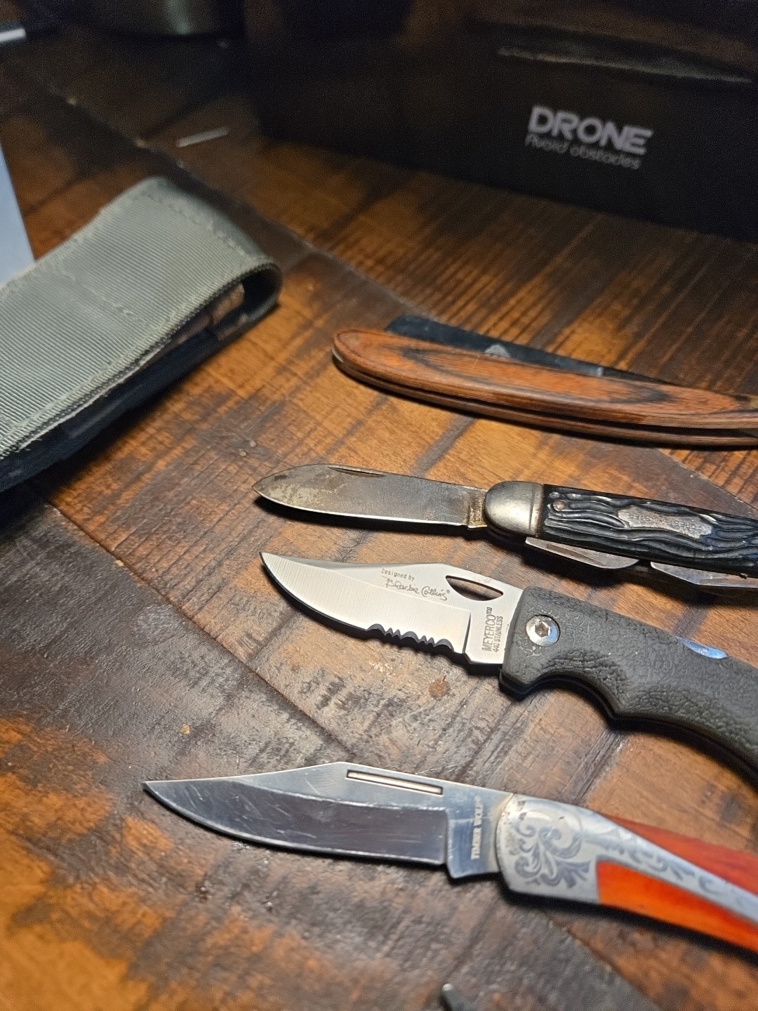 Pocket Knife LOT 5 Pieces Straight Razor Traditional Tactical Forest Master