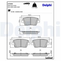 Bremsbelagsatz Scheibenbremse Delphi LP3404 FüR Pden Hyundai PD PDE I30 Fastback