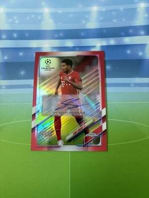 2020-21 Topps Chrome X Steve Aoki UCL Auto Serge Gnabry Red /5 Bayern München