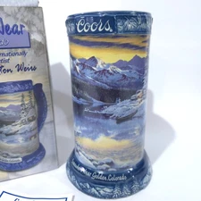 2 Vintage Coors Steins Somewhere Near Golden Colorado 1st & 2nd In Series W/ Box