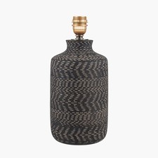 Pacific Lifestyle Atouk Black & Natural Stoneware Table Lamp Base *CLEARANCE*