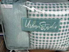 NIP Urban Studio teal blue  white 5 pc soft textural comforter set Full/Queen