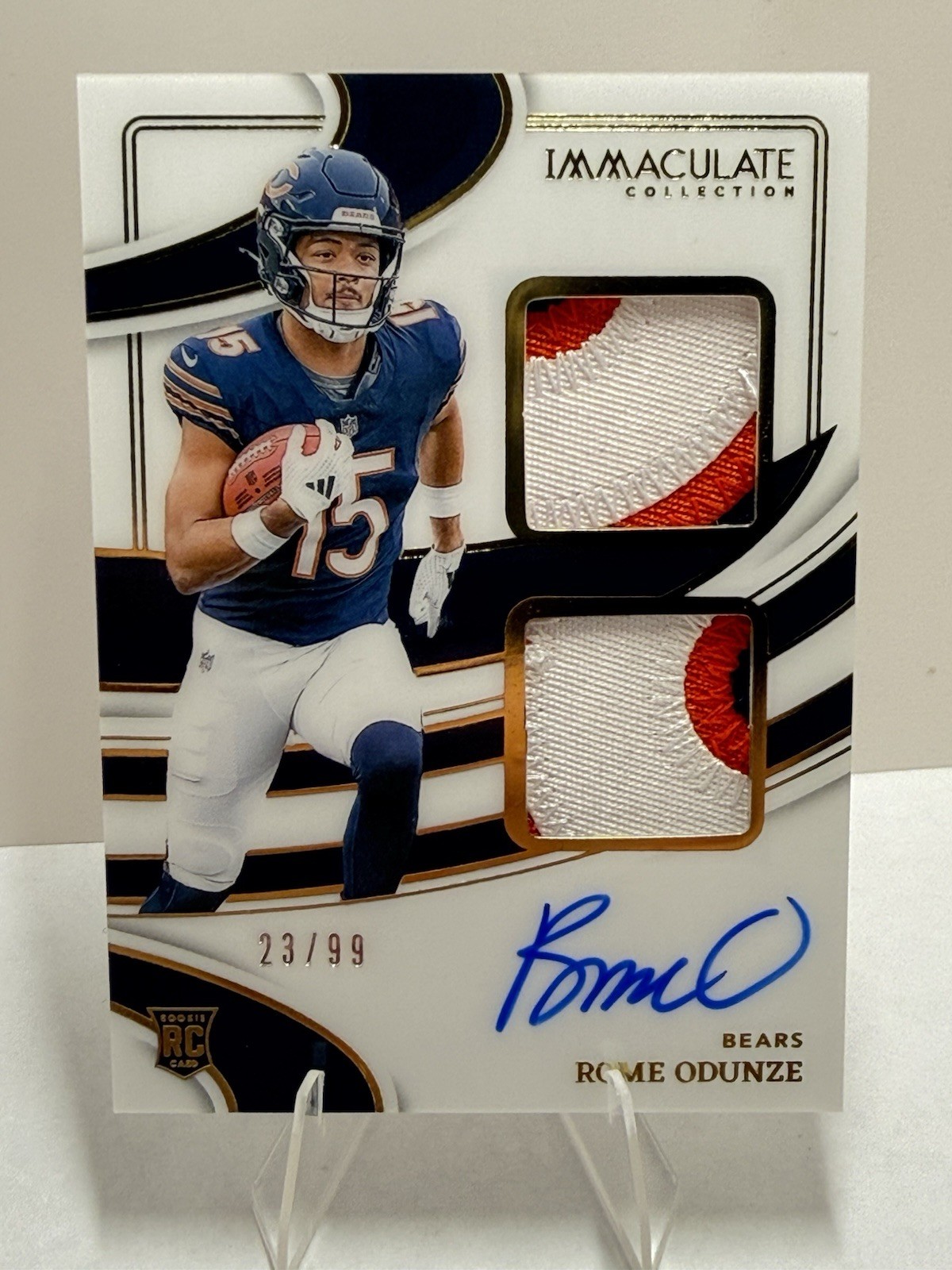 2024 Panini Immaculate - Rookie Patch Autograph Rome Odunze #104 /99