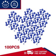 NEW 100x Blue Electrical Cable Connectors Quick Splice Lock Wire Terminals Crimp