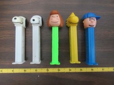 Pez Dispensers Lot of 5 Peanuts Snoopy Woodstock Peppermint Charlie NICE