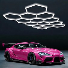 14x Hexagon LED Lampe Werkstatt Garage Wand Decken Leuchte Waben Beleuchtung DEU