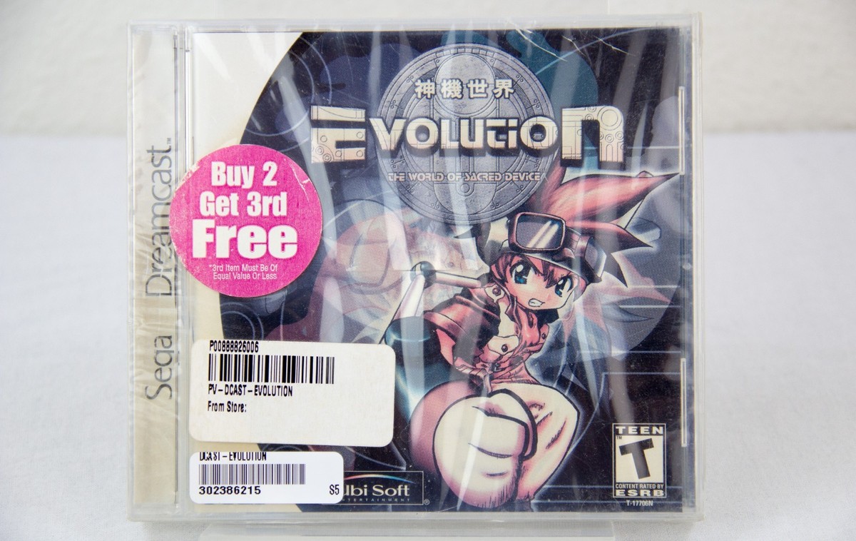 DC ドリームキャスト『Evolution エボリューション』デカジャケット Evolution: The World of Sacred Device (Sega Dreamcast, 1999) for