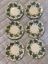 Vintage Wedgewood Napoleon Ivy Saucers Mid- Century England 1950  s-60  s Set 6