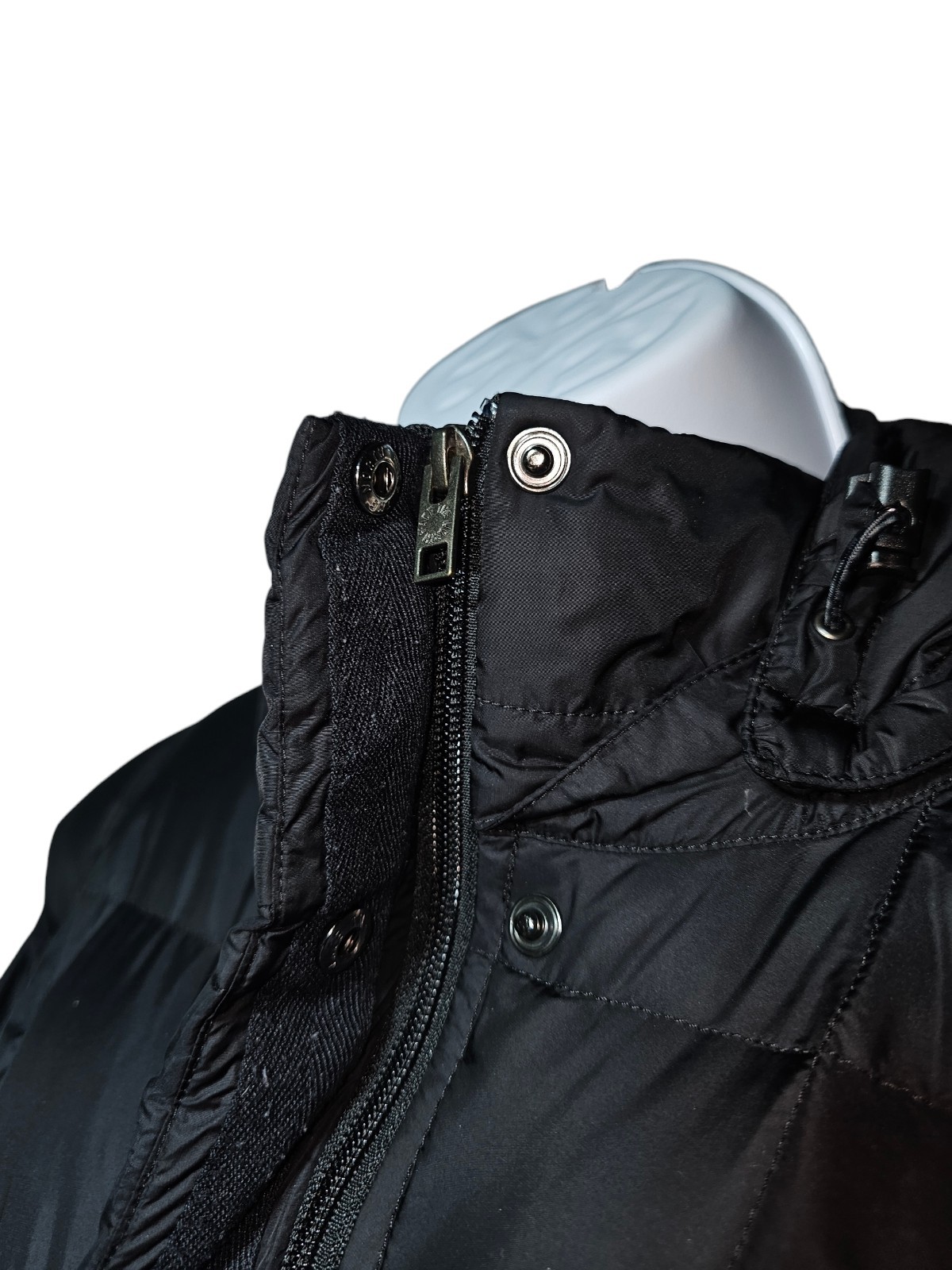 The North Face Womens Sz M Black 600 Goose Down Long Coat Jacket Quilted Puffer