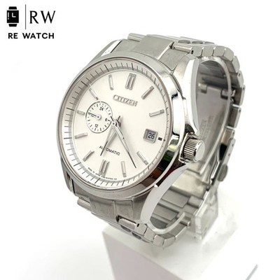 Used CITIZEN 4166 Automatic Watch Silver White From Japan