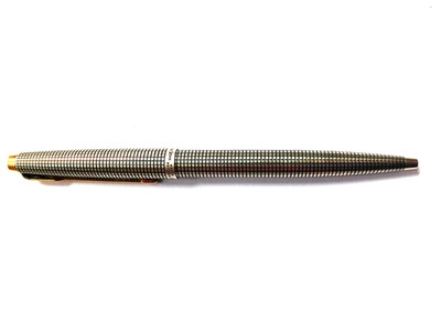 Vintage PARKER 75 Kugelschreiber, Sterling Silber 925, Karomuster