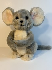 Dakin Nature Babies Plush Gray Mouse Vintage Stuffed Animal Toy EUC
