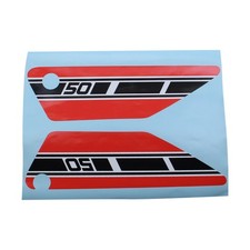 Side Cover Decal Sticker Set Red for Yamaha FS1 FS 1 1977 Mokick