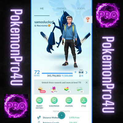 Pokemon Acc Go Lvl 72 | 37.3M Dust | 83 Shundo | 600 Shiny