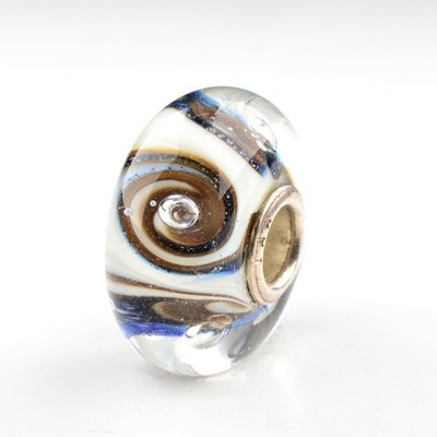 TROLLBEADS   Swirl  Small & Beautiful  Weiß Gold  -Unikat-