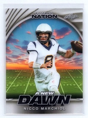 Nicco Marchiol 2025 Leaf Football Nation #1 Pre-Production Proof #/1