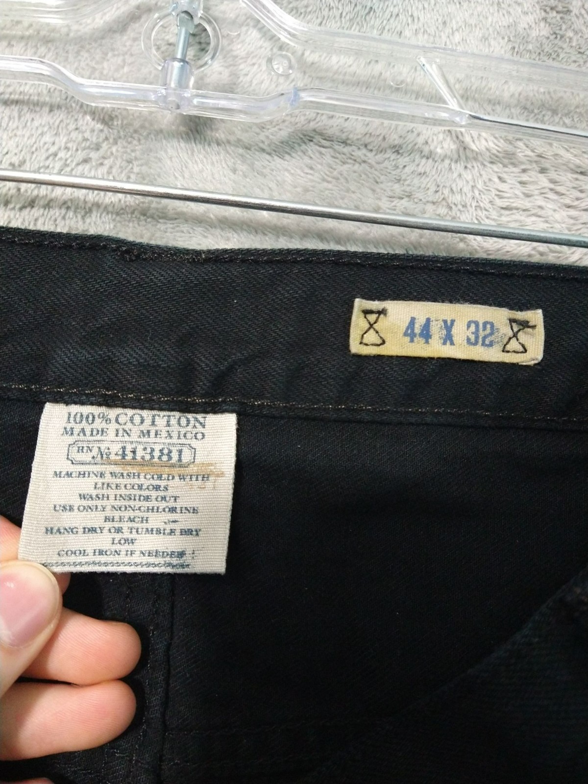 Polo Ralph Lauren Jeans Mens 44x32 Black Denim 867 Classic Fit Straight Leg thumbnail 8