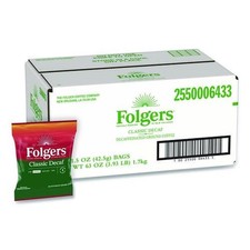 Folgers 6433 1.5 oz. CL Roast Decaf Ground Coffee Fraction Packs 42/Carton New