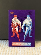 Superman Red & Blue M-17 Purple Medallions Fleer Ultra Superman 