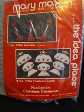 NEW Mary Maxim Needlepoint Christmas Ornaments Kit LANTERNS