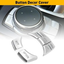 Car Chrome Button iDrive Decor Cover Multi Media Trim For BMW 1 3 6 4 5 X5