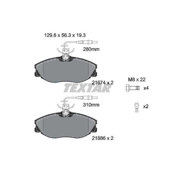 Textar BremsbeläGe Bremsbelegsatz Vorne FüR Peugeot 607 406 Break CitroëN-image