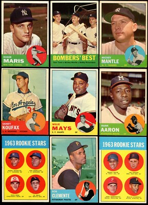 1963 Topps Baseball 251 to 576   -Complete Your Set -PRICING BASED ON CONDITION