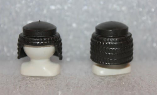 Playmobil Hair 2 Wigs Chain Hood " Charcoal " Soldiers Pirates