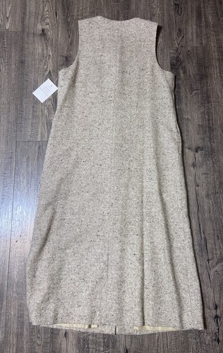NEW ORVIS 100 % Wool Jumper Dress Button Up 2 Pockets Size P10 New USA Tweed - Picture 4 of 5