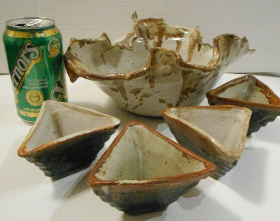 Chip and Dip Set Handmade Pottery