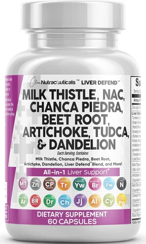 Liver Cleanse Detox & Repair Supplement Plus TUDCA Choline & Ginger