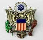 American Great Seal Eagle Badge Pin Golden