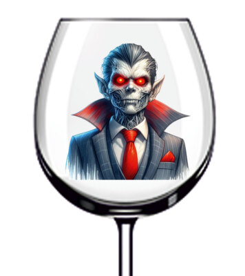 12x bunte Halloween Gothic Vampir Weinglas Flasche Becher Vinyl Aufkleber Abziehbild