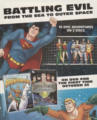 VTG 2007 Aquaman/Super Powers Team Original Print Ad 17x26cm DVD Promo COM 07