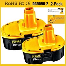2 Pack 18 Volt for Dewalt P Battery DC9096-2 DC9098 DC9099 DW9096 DC9096