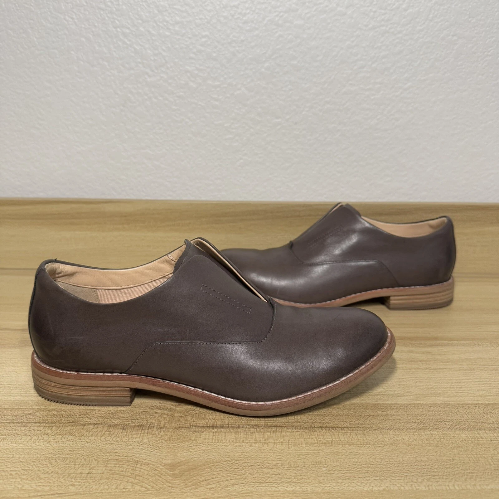 Mocassini Clarks Artisan Edenvale pelle opale marrone Oxford donna taglia 8 5