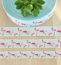 5/8, 7/8  1.5" 1 YD Flamingo Grosgrain Ribbon Pink Flamingo Bird Ribbon