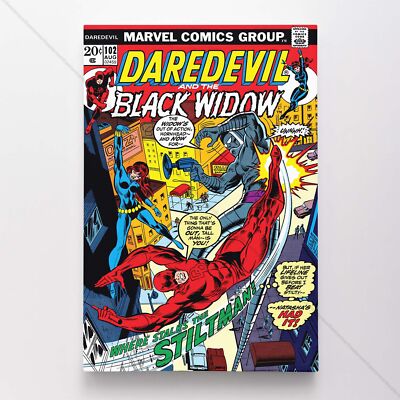 Daredevil Poster Canvas Vol 1 #102 Comic Book Art Print