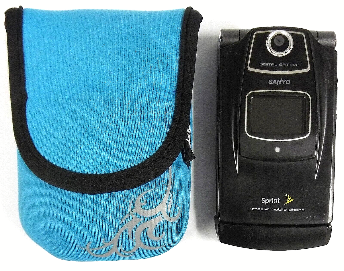Sanyo Katana SCP-6600 - Black ( Sprint ) Very Rare Cellular Flip