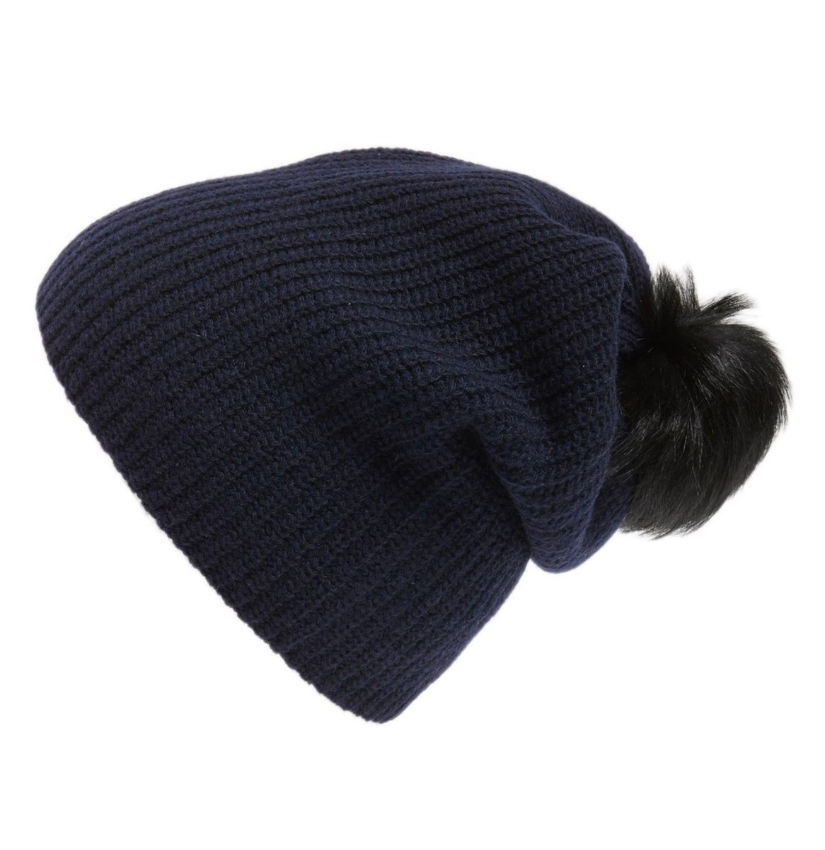 Rag and Bone Blue Cashmere & Merino Wool Blend Beanie. Rag & Bone Harlow Wool & Cashmere Blend Beanie In Navymult  main image 2