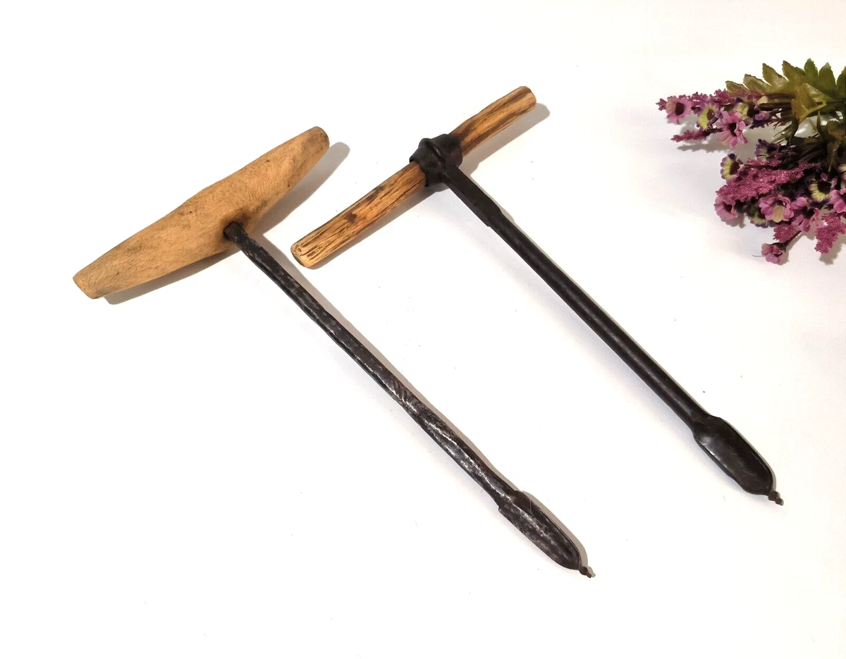 Hand Drill Vintage Wood Working Drill Primitive Hand Drill Hand Crank Wooden