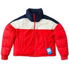 Columbia Pike Lake Cropped Jacket Size Large Womens Red White MSRP $180