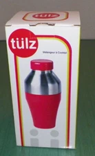 COCKTAIL SHAKER - BARWARE - by Tulz - 12 oz - w/strainer - Red - NIB!